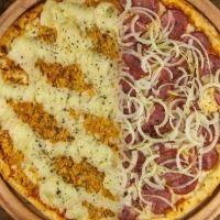 imagem Promoção: 1/2 Calabresa + 1/2 Frango com Catupiry(40cm)